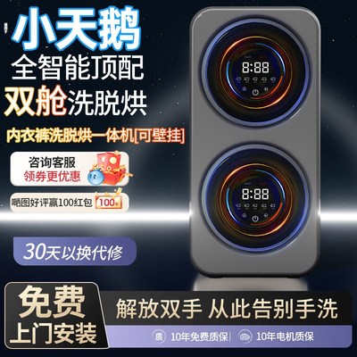 壁挂式】双舱内衣裤洗衣机小型洗烘一体全自动专用洗袜子机双仓桶