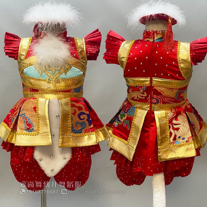 虎妞妞舞蹈演出服桃李杯民族女子独舞元旦儿童小虎妞表演服装定制,童装/婴儿装/亲子装,儿童演出服,淘宝优惠券,粉丝福利购,淘宝优惠卷