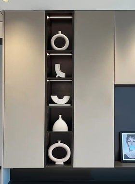 轻奢高档酒柜装饰品摆件客厅电视柜玄关摆设餐边柜W现代软装套装