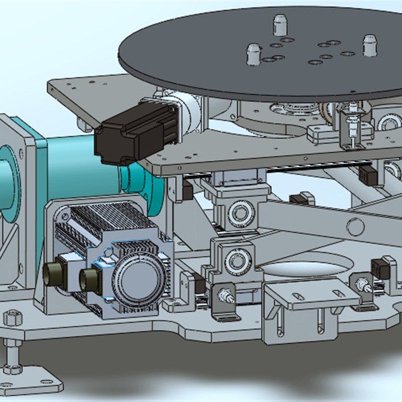 电动剪刀式升降台3d设计图纸可旋转升降台3d非标设计
