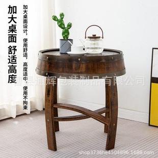 茶桌 实木茶几家用客厅小户型茶桌小边几圆桌阳台泡茶桌子现代中式