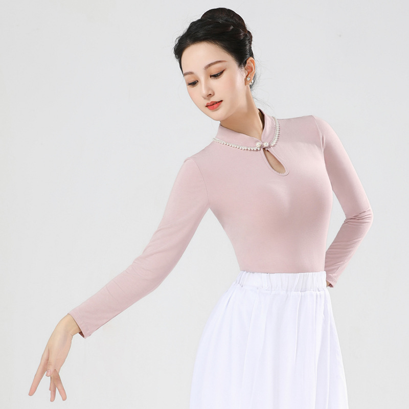 日本无印MUJIE舞蹈练功服古典舞身韵服女中国风现代舞教师形体服