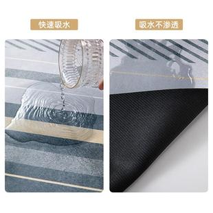 德门国用浴滑室防地垫家厨房脚入垫防水油吸户地垫硅藻泥吸水垫子