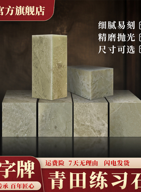 青田石印石章料篆刻专用方石书法书画印章打磨石料练习石刀感松脆青田石篆刻石料印章印石石头练习章料教学