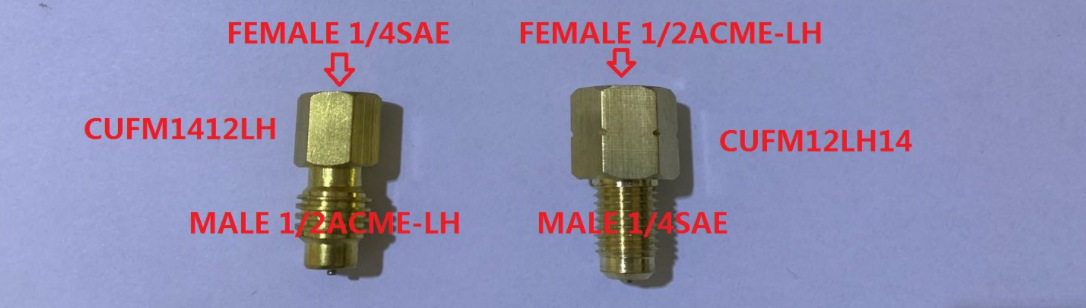 R1234YF汽车空调制冷剂雪种冷媒加氟管连接转换接头FM12LH14