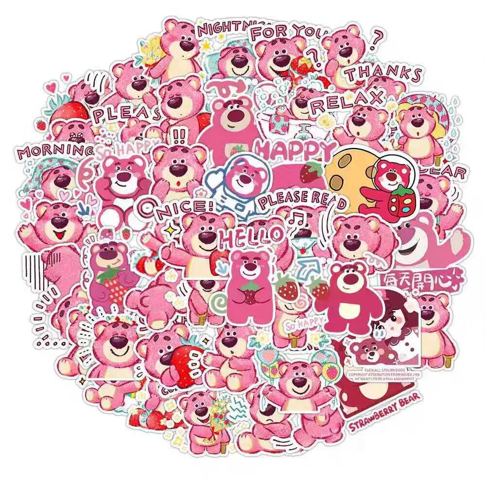 草莓熊笔记本异形卡通文具贴画