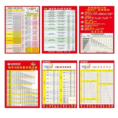 福利彩票店用品福彩快乐8胆拖全拖投注对照表快8投注指南网红新版
