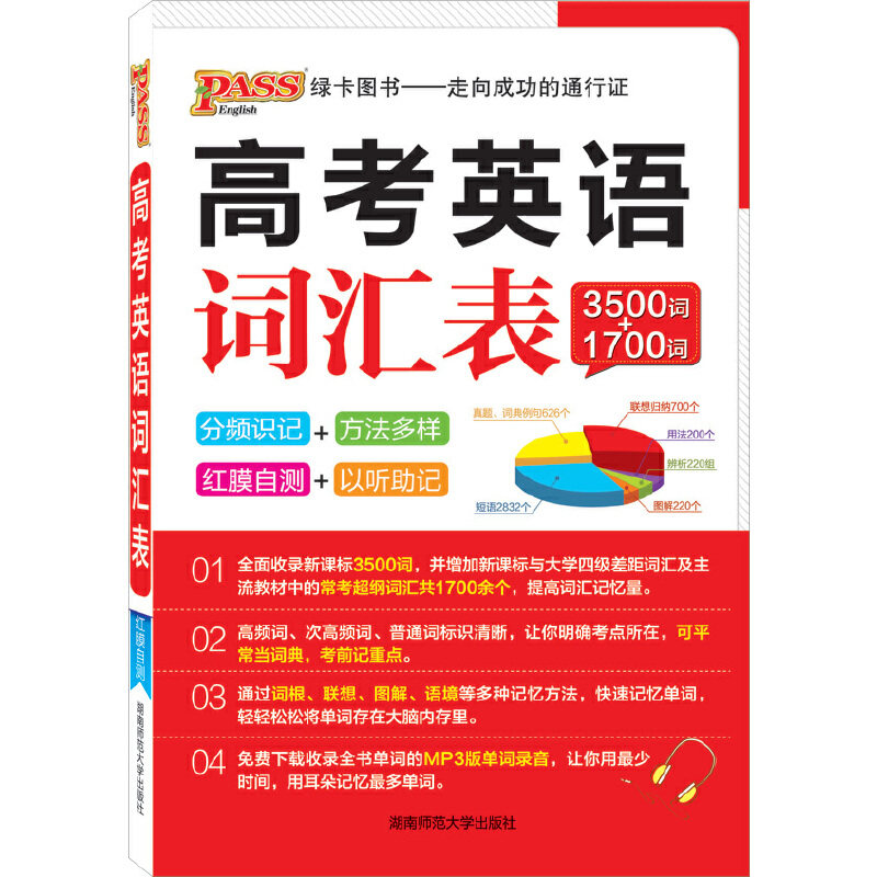 正版13版PASS高中英语词汇表（通用版）3500词+1700词