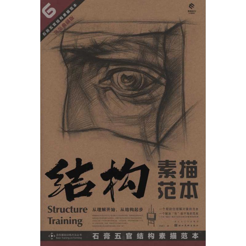 正版结构素描范本:石膏五官结构素描范本(黄金典藏版)
