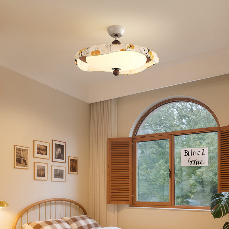 宋式美学中古风奶油风创意客厅卧室儿童房护眼布艺中山灯具新颖款,家装灯饰光源,壁灯,淘宝优惠券,粉丝福利购,淘宝优惠卷