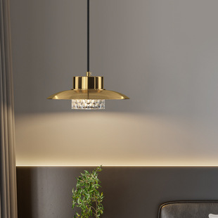 后现代新款餐厅吧台小吊灯简约卧室床头灯饰网红个性创意全铜吊灯