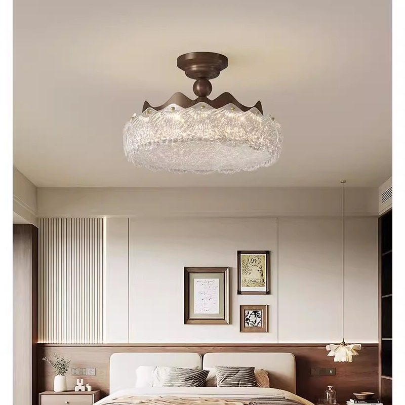 法式金箔贝壳卧室吸顶灯护眼中古法式书房主卧灯简约复古衣帽间灯,家装灯饰光源,餐厅/卧室/书房吸顶灯,淘宝优惠券,粉丝福利购,淘宝优惠卷