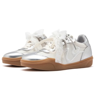 【五百推荐】NSIOSC逆势时尚复古休闲厚底防滑增高舒适德训鞋银色