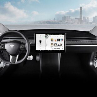 内饰台t装 es于专用配件仪表台特斯拉model3碳纤维la 饰贴中控改装