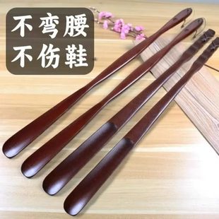 不家用腰鞋 老人鞋 拔子长柄加长金丝楠木穿扒弯溜鞋 鞋 把 拔子孕妇鞋