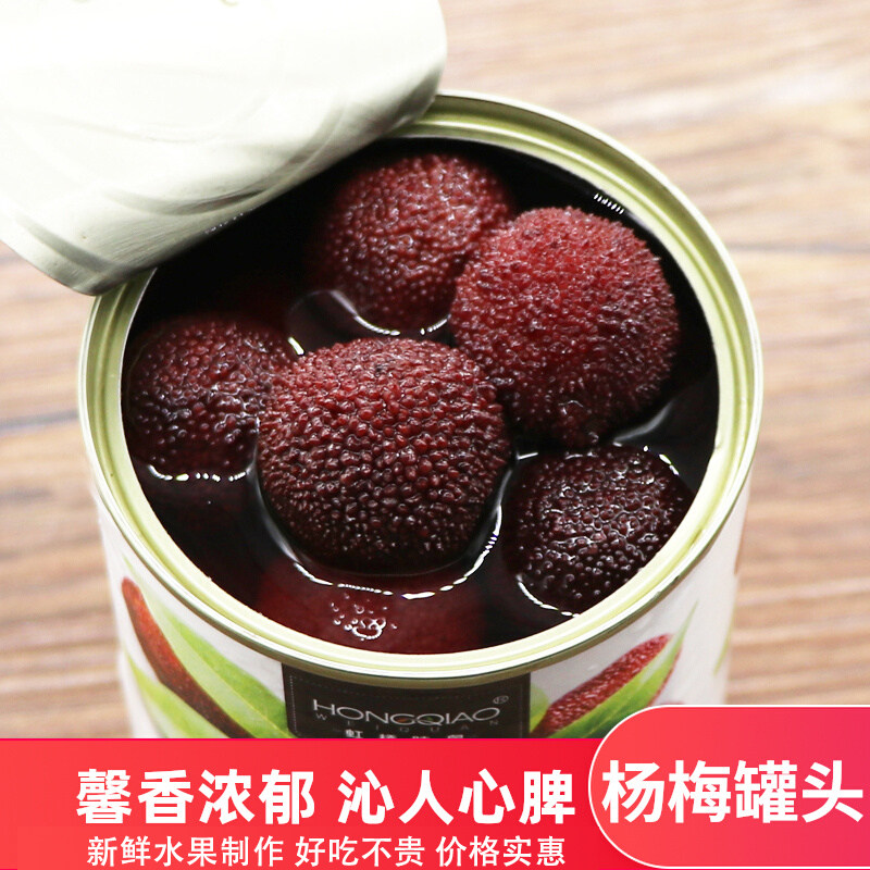 新鲜杨梅罐头425gX6罐整箱餐饮烘焙原料蛋糕糖水杨梅水果罐头
