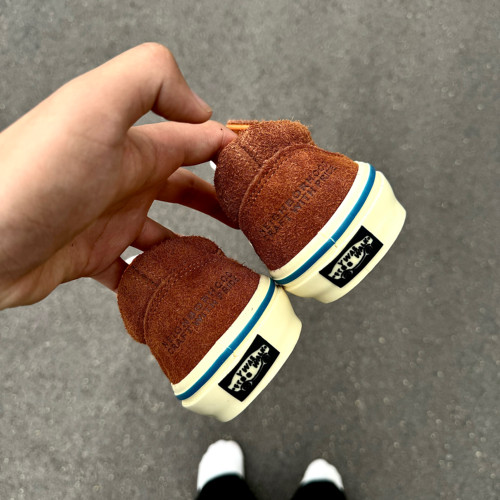 Ftmd小屁孩联名sk8 low低帮男女休闲鞋美拉德棕全麂皮滑板鞋