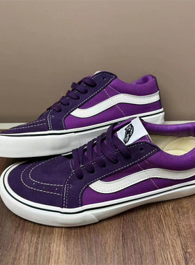 运动休闲低帮紫色男女休闲鞋sk8 low复古百搭学生硫化帆布鞋板鞋