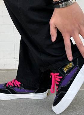 Skate Half Cab黑色紫色拼中帮职业男鞋女鞋滑板鞋时尚休闲板鞋