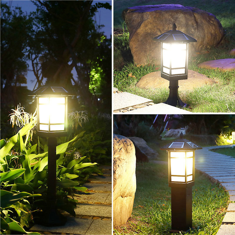 新中式花园太阳能草坪灯庭院灯户外防水景观院子公园草地露台地灯