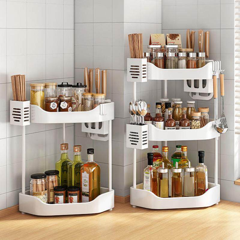 厨房调料置物架三角架多功能台面转角家用油盐酱醋调味品收纳架子