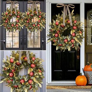 新品Thanksgiving nDay Pomegranate Artificial Wreath Party