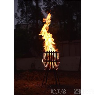 户外篝火炉篝火晚会用品篝火架烧火架子木炭烧烤架团建Z大型柴火