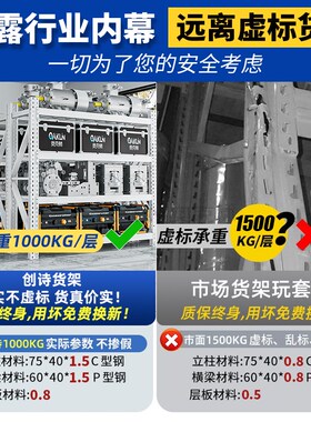 80cm宽重e型500kg白色仓储货架超市仓库多层置物架加宽布匹货架子