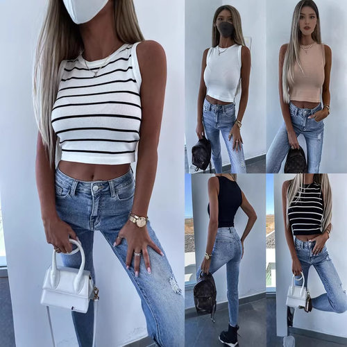 womenclothes夏季条纹撞