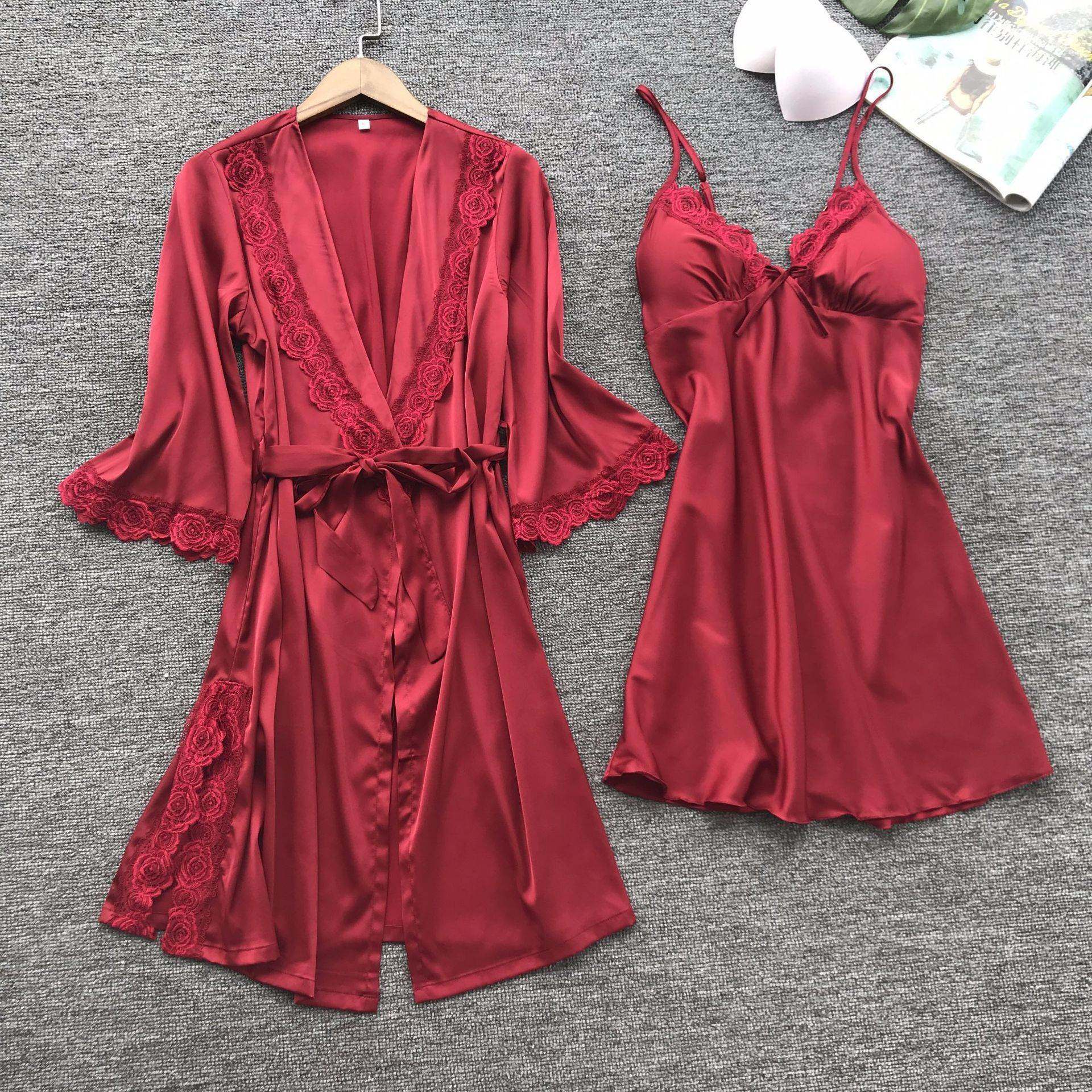 Pajamas night gown plus size home underwear nightdress女睡衣
