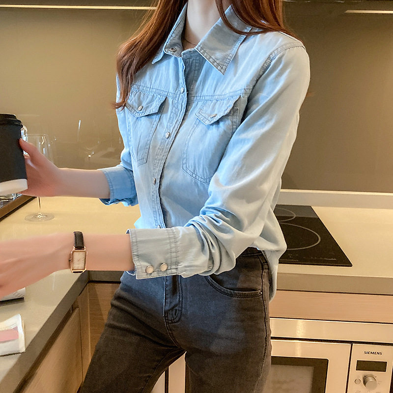 womenclothes牛仔衬衫女