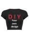 shirt women your Design custom Text top crop printed