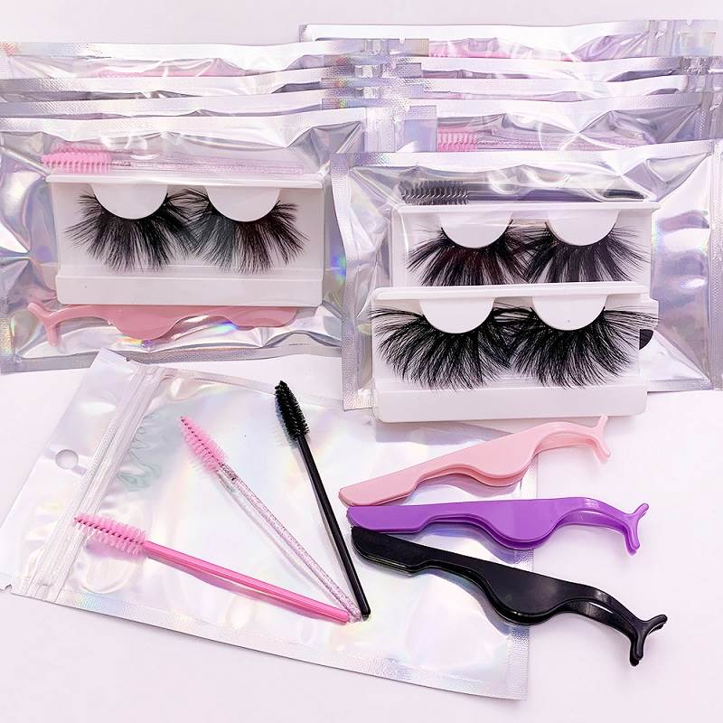 16mm/18mm/25mm false eyelashes 1 set eyelash tweezers brush