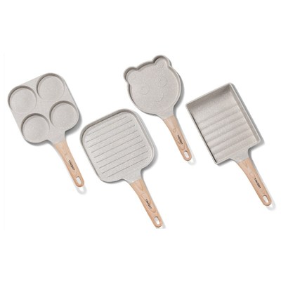 鸡蛋汉堡锅网红热销家用厨房煎蛋锅四孔早餐锅T一体压铸牛排煎锅