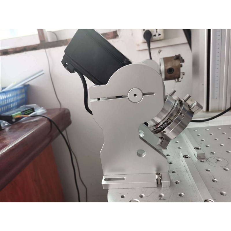 激光新款a打标旋转轴快速夹头D60 不锈钢卡盘夹具 上下调节适用于