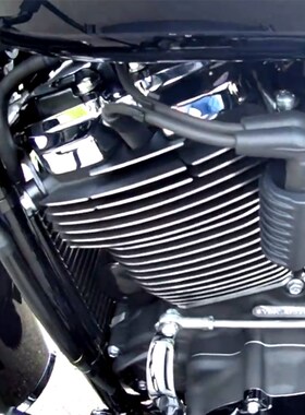 哈雷M8发动机用黑色火花塞盖 路王原厂发动机填充盖 P25800061现