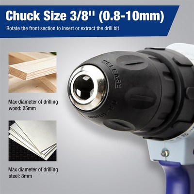 WORKPRO 1f2V Cordless Drill Electric Screwdriver Mini Wirele