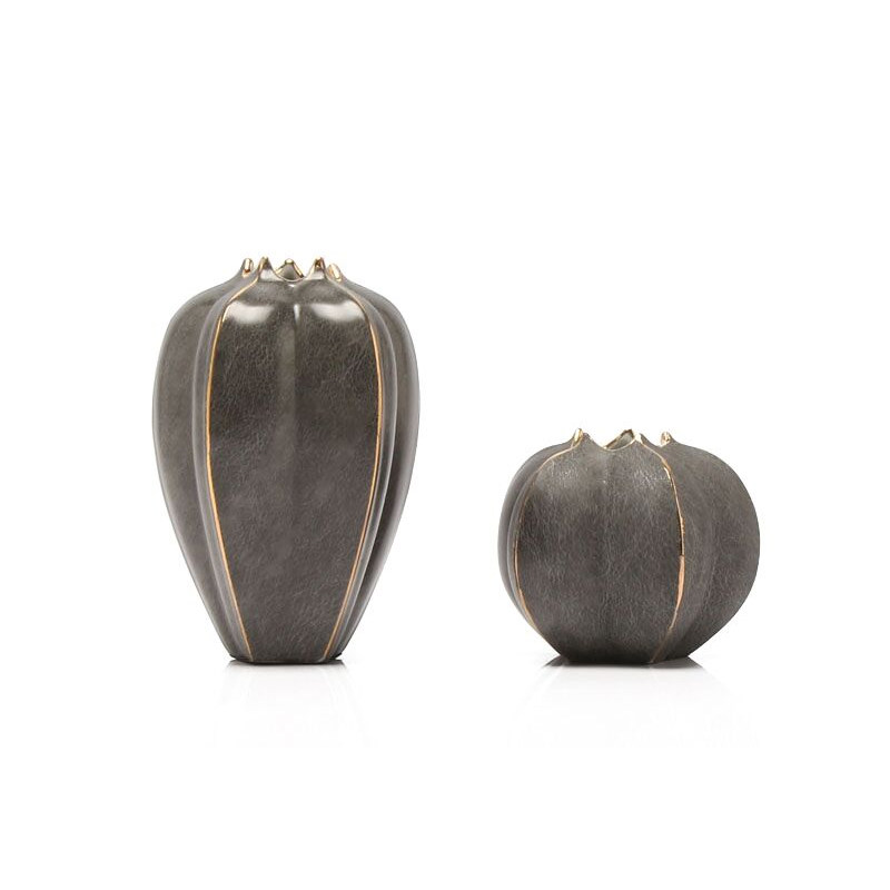 现代轻奢b创意家居台面装饰杨桃花瓶摆件样板房客厅茶几陶瓷小花,家居饰品,装饰摆件,淘宝优惠券,粉丝福利购,淘宝优惠卷