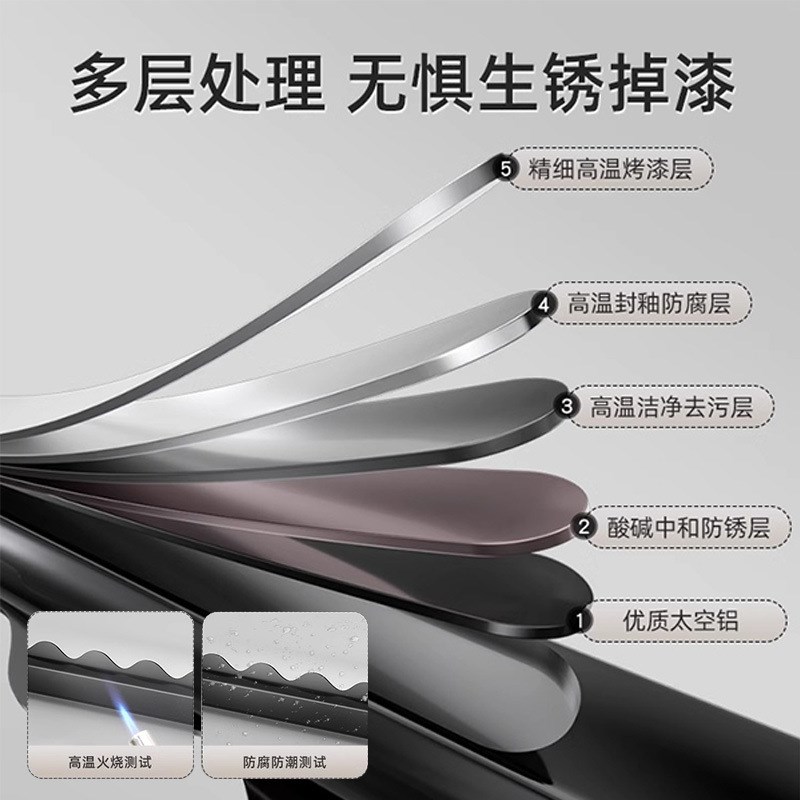 铝合金顶装晾衣杆家用阳台杆式晒衣架固H定式顶凉R杆防风吊杆凉衣