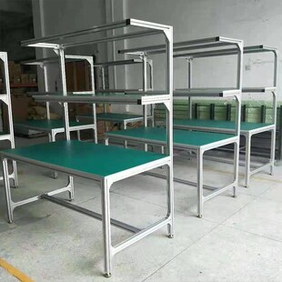防静电铝型材工作台车p间打包台生产线流水线装 配操作机架台面双