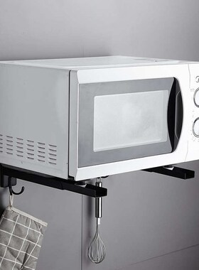 黑色微波炉架壁挂式厨房304不锈钢架子微波炉烤箱置Y物架支架家用