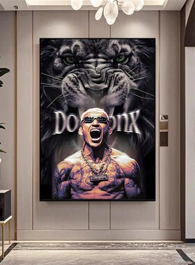 奥利维拉挂画UFC海报玄关装饰画客厅壁画MMAR健身房玄关背景墙画