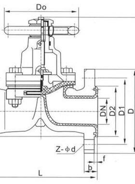 供应G41F手动衬氟隔膜阀 堰式L隔膜阀 手动隔膜阀