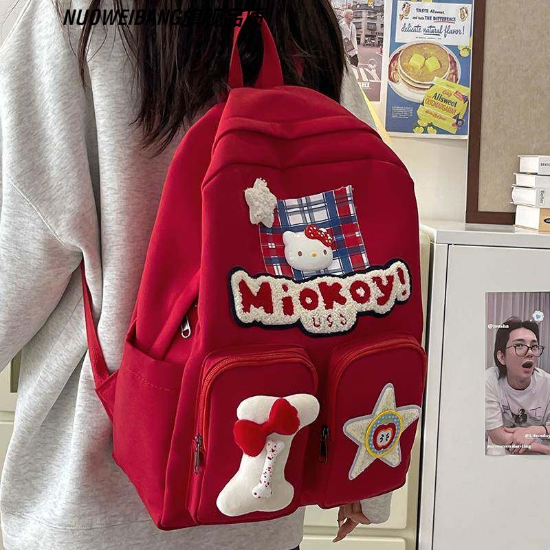 KT猫书包日系女初中生高颜值小众小学生可爱春游哈喽Kitty双肩包