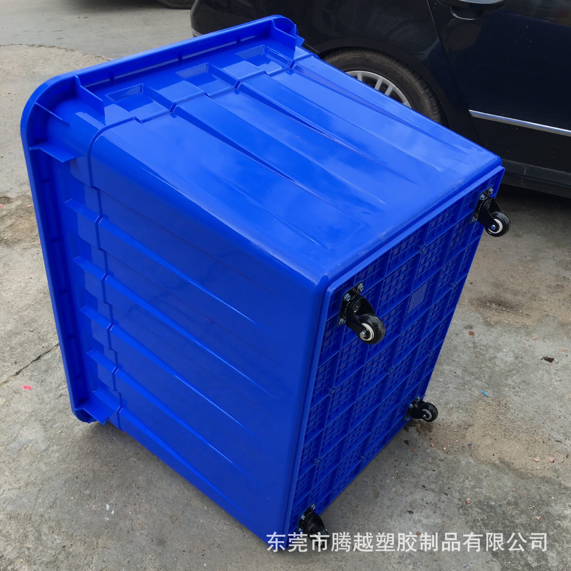 供应东莞虎门服装厂塑料滑轮周转箱 带轮加高塑胶框 白色水桶加轮