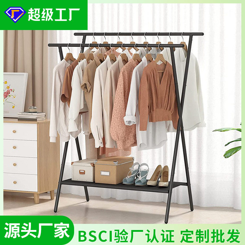 服装店展示架落地衣架店货架金色男女童服装店高档挂衣架子好看