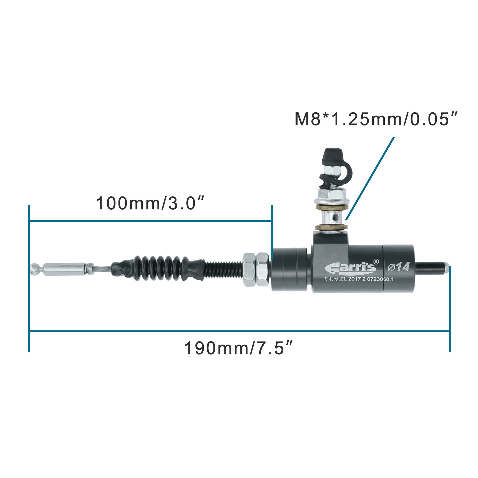 GOOFIT  摩托车液压离合器主缸左制动泵钛色CNC液压离合泵
