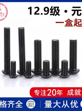 12.9级半圆头内六角螺栓m6M8*M10xM12M14*60X35x20盘头元杯螺丝钉