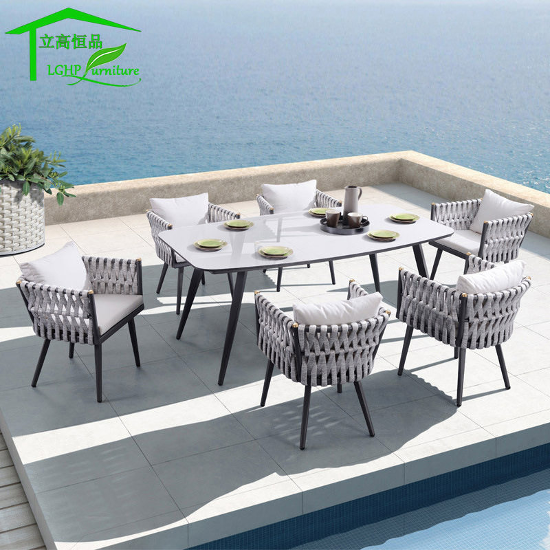 藤编桌椅组合现代简约北欧风格庭院别墅阳台花园三五件套桌椅组合