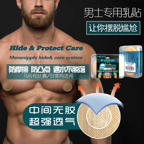 马拉松专用男士胸贴防摩擦防凸点